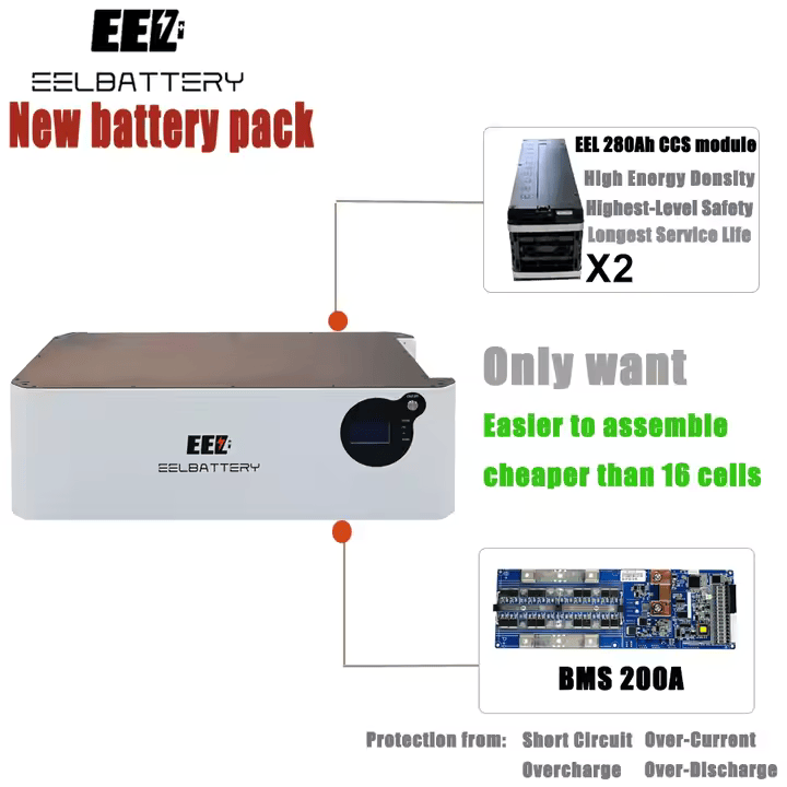 EEL 16S 48V 280Ah CCS-Modul 51,2 V 280Ah Akku CCS-Box für Solarenergiespeicher LifePO4-Zellen - SmartHome-Energy