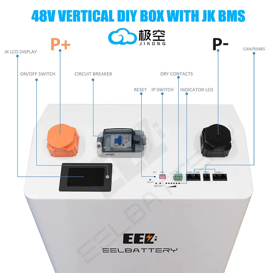 EEL 48V 16S vertikale Batteriebox-DIY-Kits - SmartHome-Energy