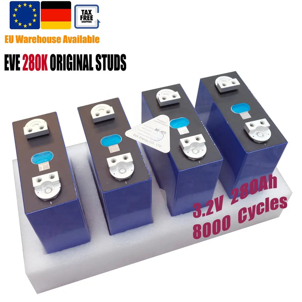 EVE 3.2V 280K Grade a Zelle mit Original Werks-/Doppelloch bolzen 3.2V Li-Ionen-Lithium batterien LiFePO4 - SmartHome-Energy