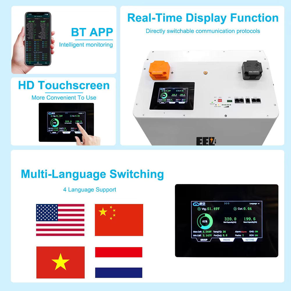 EEL Battery 16kWh LiFePO4 Speicher 51,2V – 314Ah mit JK BMS & Heizung