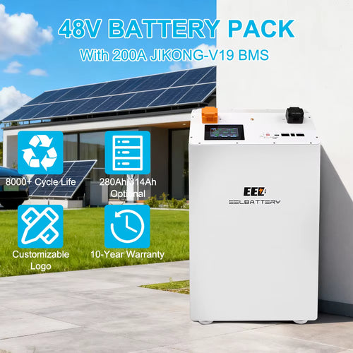 EEL V3 16 kWh Batteriespeicher 51,2V vertikal – EVE MB31 314Ah, JK 200A BMS & Heizung