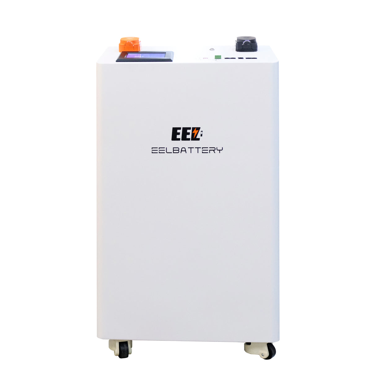 EEL V2 48V DIY-Batteriebox in vertikaler Bauform mit Display, Terminals und Rollen