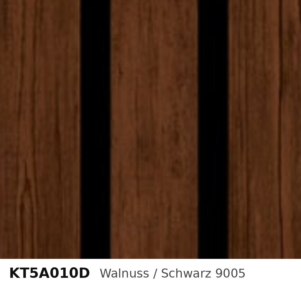 Budmat Fassadenlamellen Dekor KT5A010D Walnuss / Schwarz 9005