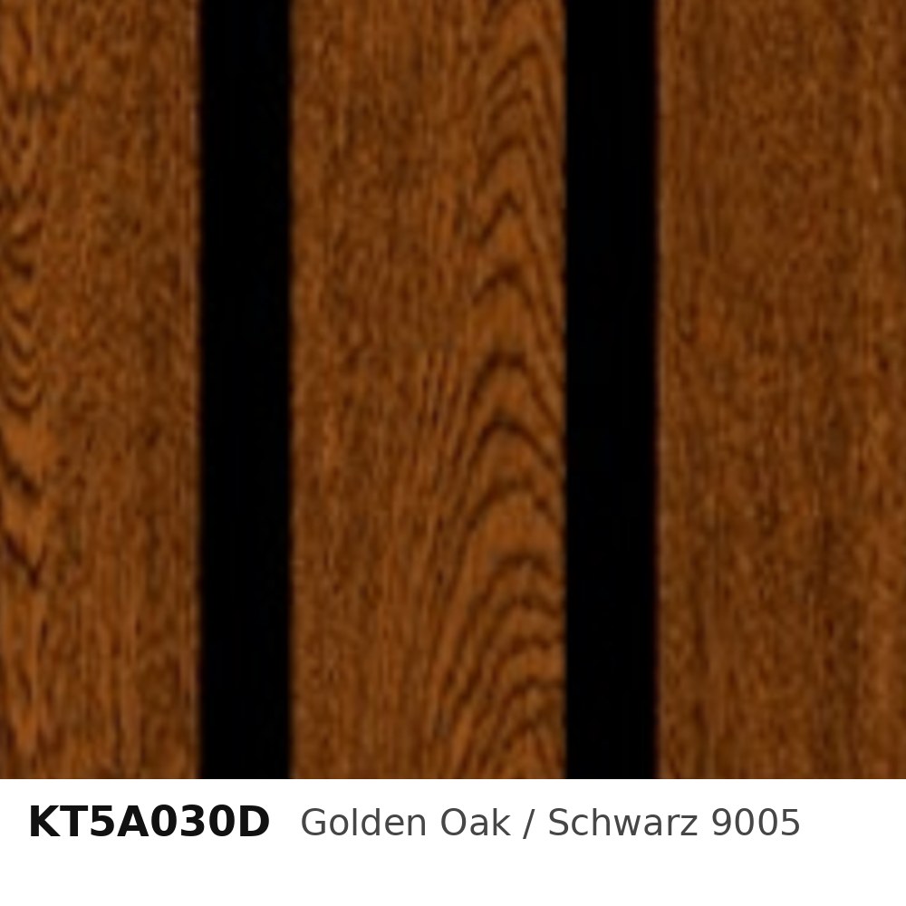 Budmat Fassadenlamellen Dekor KT5A030D Golden Oak / Schwarz 9005