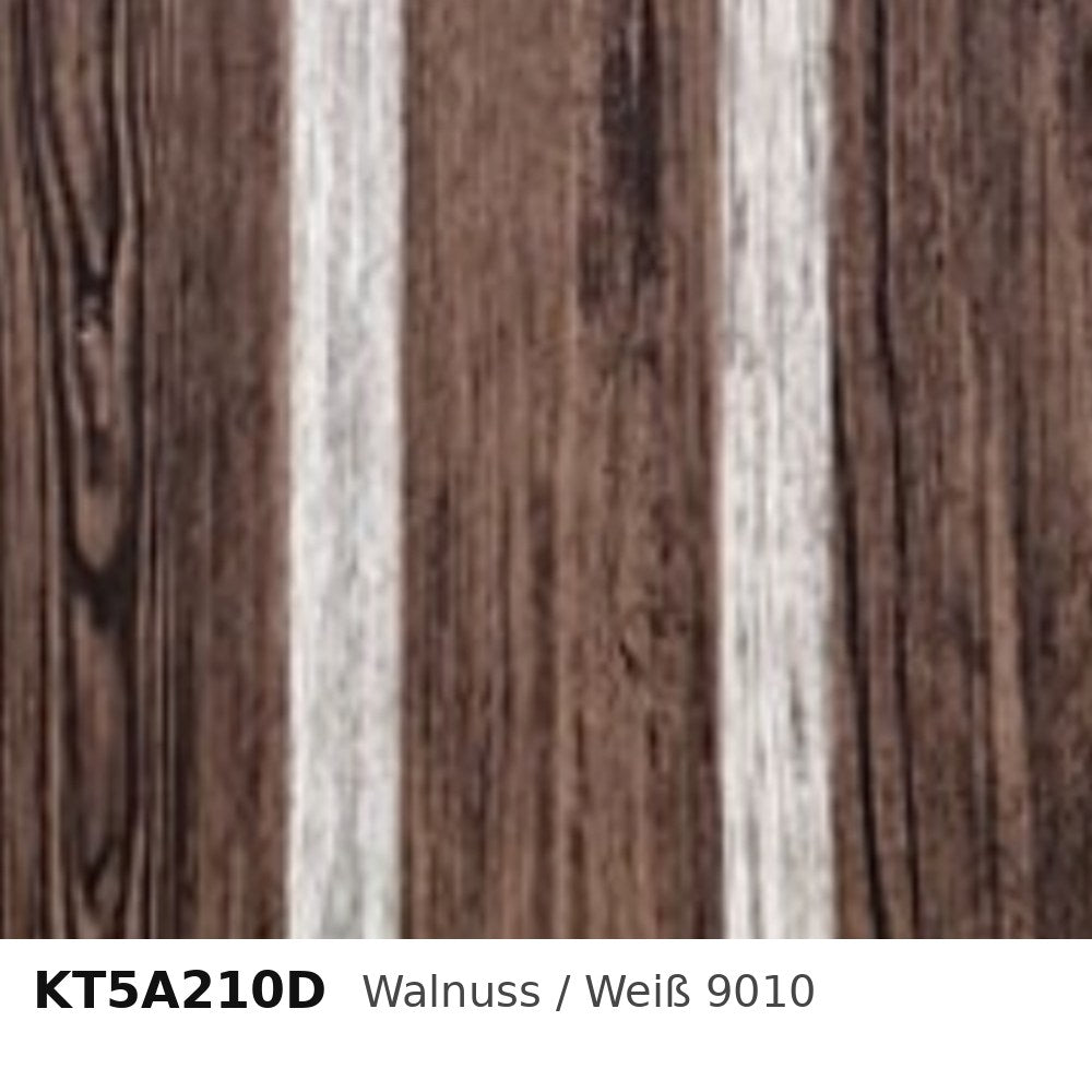Budmat Fassadenlamellen Dekor KT5A210D Walnuss / Weiß 9010