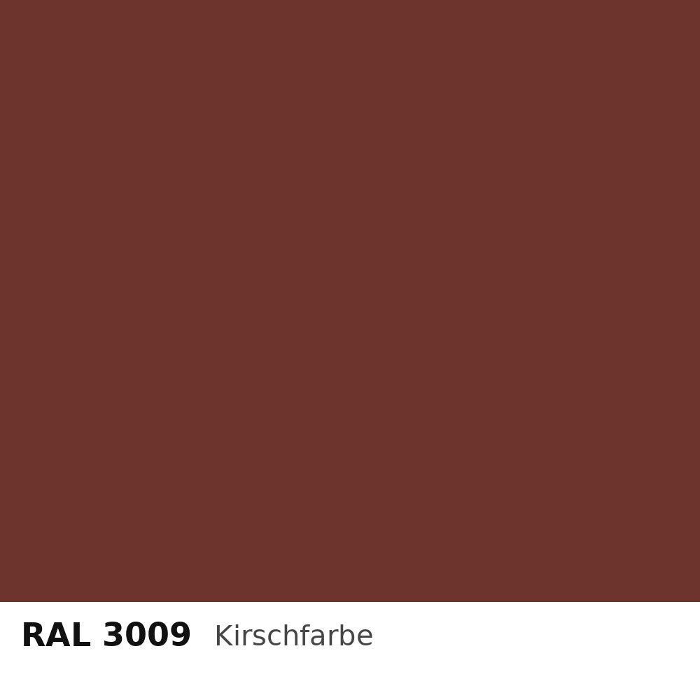Budmat Fassadenlamellen Farbe RAL 3009 Kirschfarbe