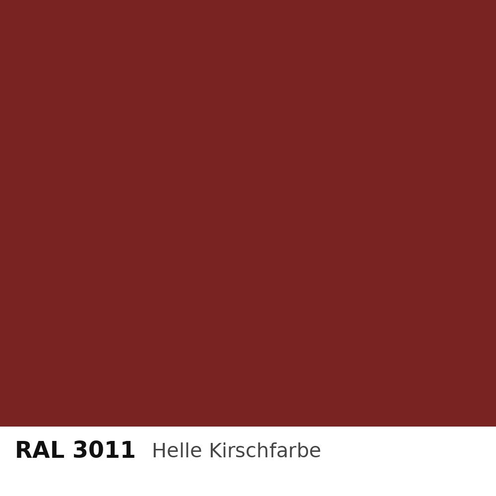 Budmat Fassadenlamellen Farbe RAL 3011 Helle Kirschfarbe