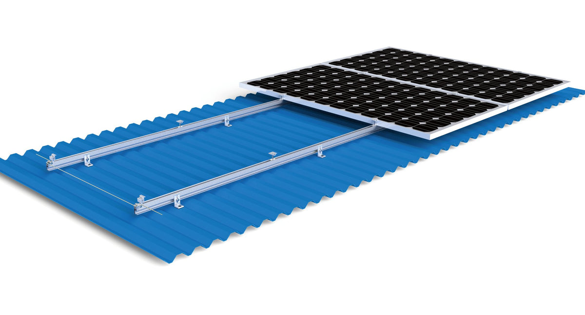 Enerack L-Fuß-System auf Trapezblechdach
