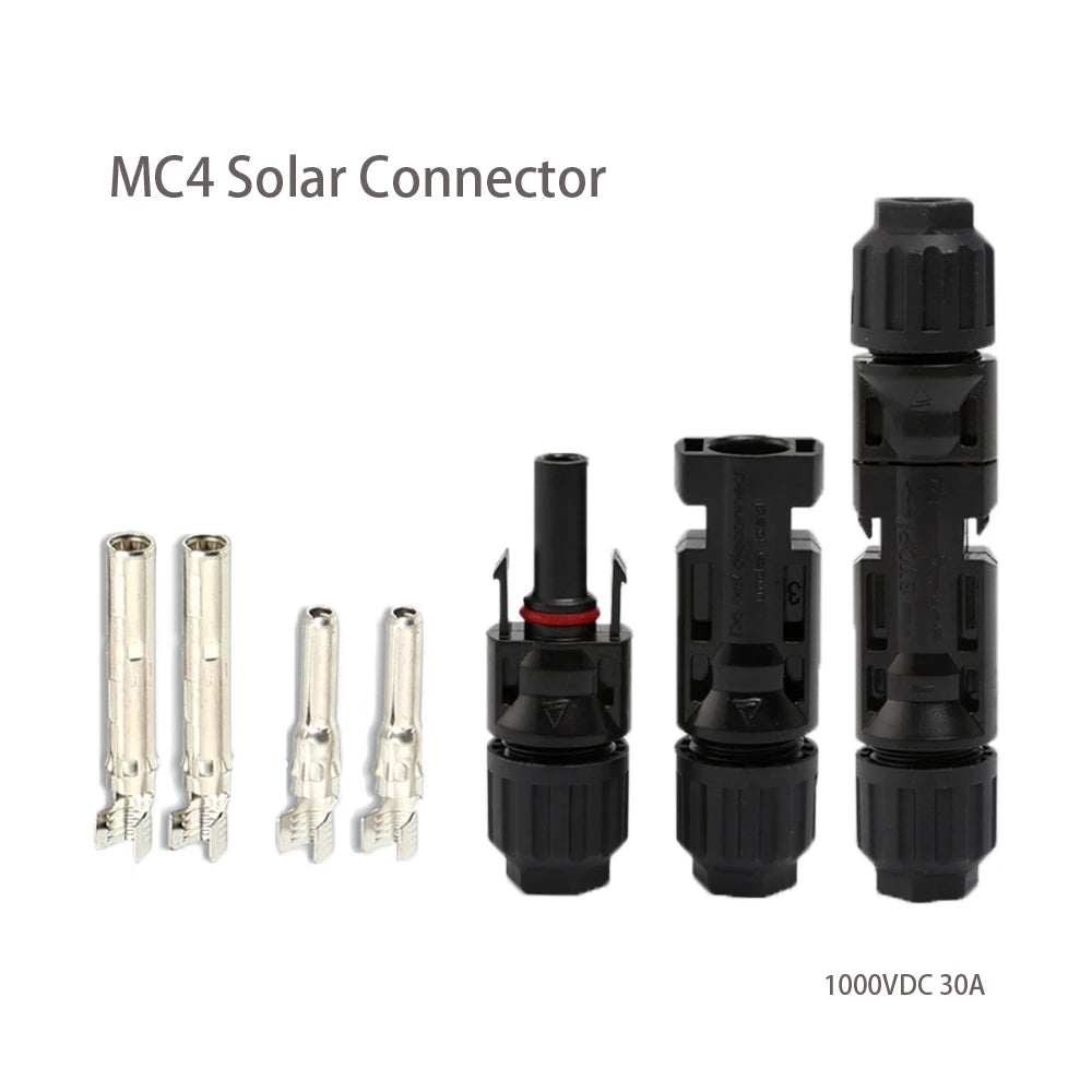 1/5/10 Paare DC Solarstecker 1000V 30A Panel Stecker Anschlüsse für PV/MC Kabel 2.5/4mm2 Hexagonal Flammhemmend - SmartHome-Energy