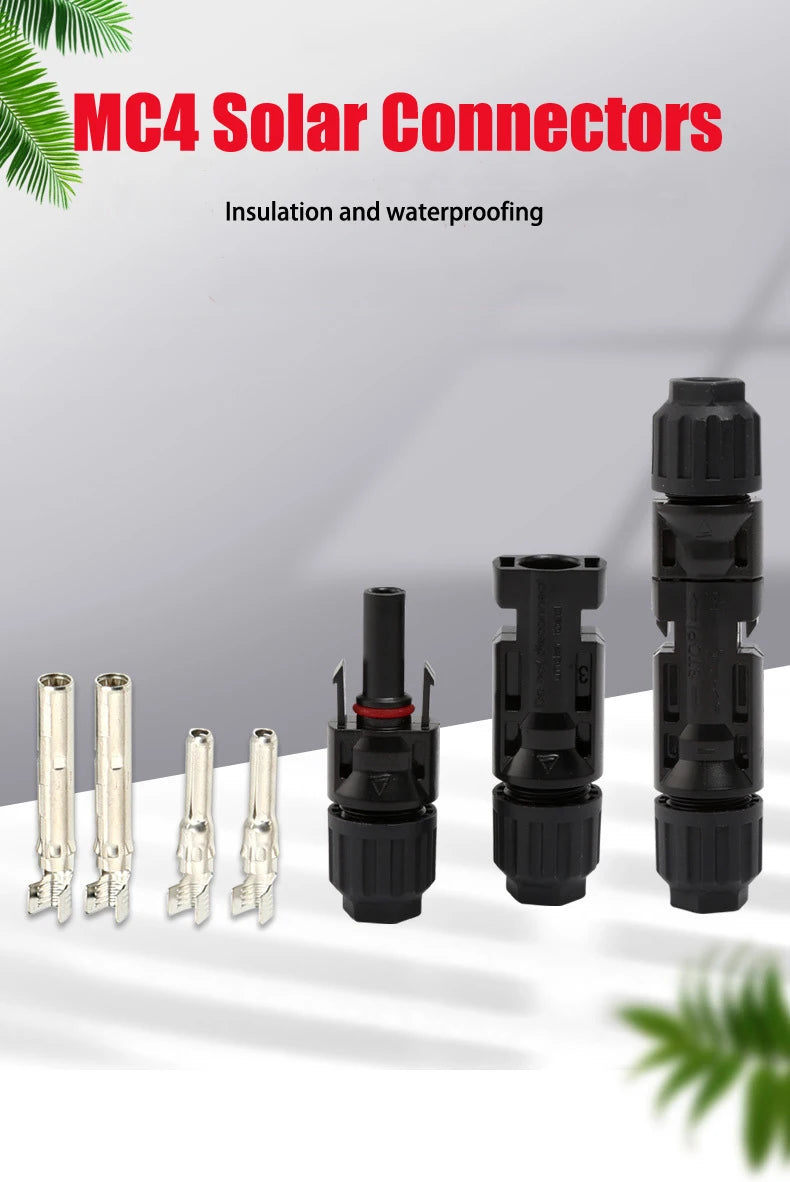 1/5/10 Paare DC Solarstecker 1000V 30A Panel Stecker Anschlüsse für PV/MC Kabel 2.5/4mm2 Hexagonal Flammhemmend - SmartHome-Energy