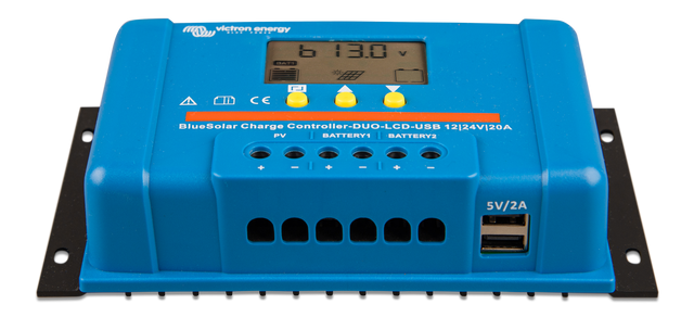 Victron BlueSolar PWM-LCD und USB DUO 12/24 V 20 A Herstellerbild