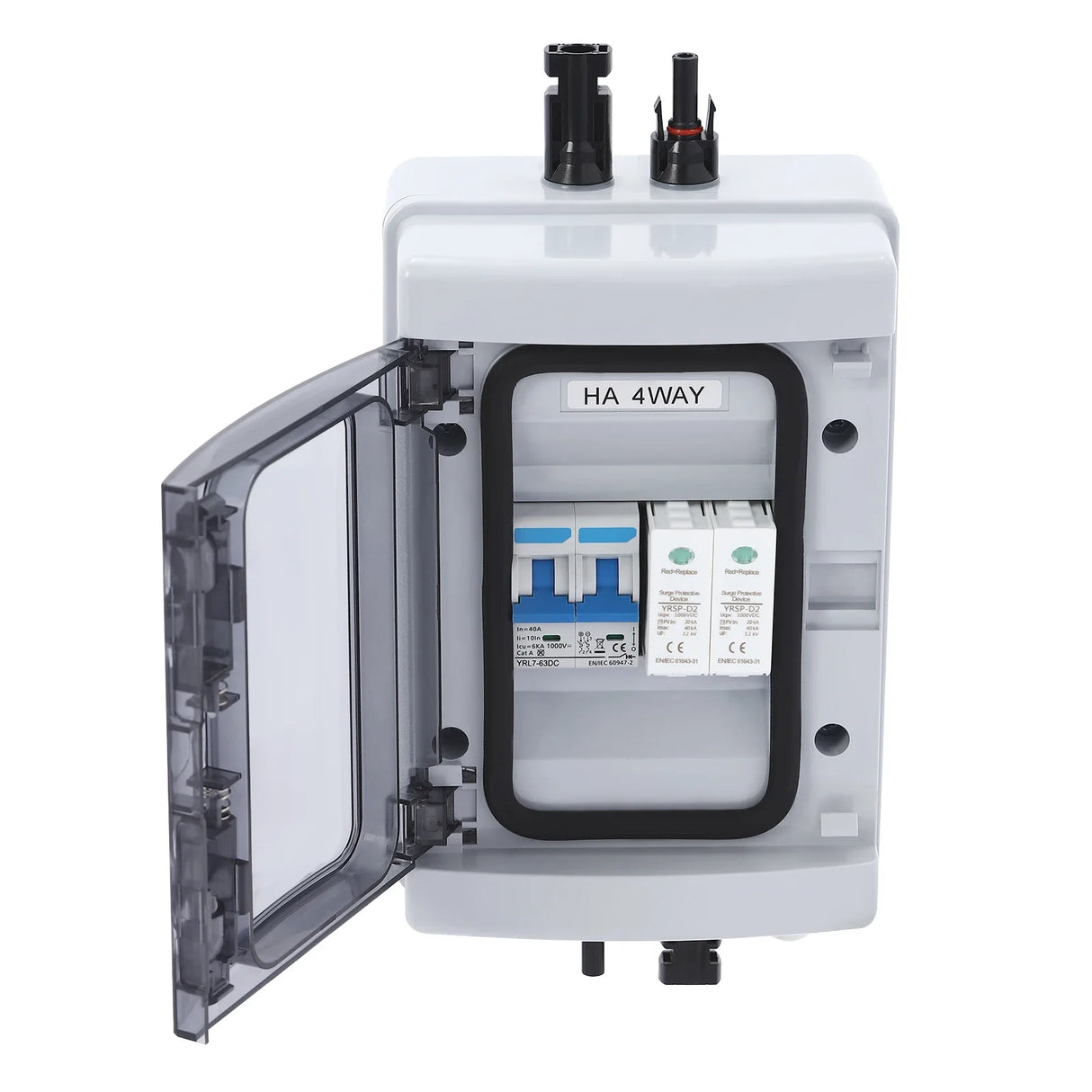 DC-Trennbox IP65 mit 4 MC4-Anschlüssen PV-Leistungsschalter-Kombinator für die Solarstromerzeugung - SmartHome-Energy