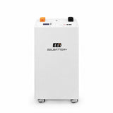 EEL V2 48V DIY-Batteriebox vertikal in Weiß mit EN 200 A BMS, Display und Rollen