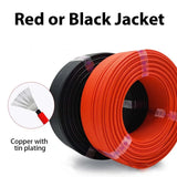 Solar Power Kabel 4/6mm2 
12/10AWG Kabel Photovoltaik 
TÜV 
Kabel für PV Paneel 
Rot Schwarz PVC Double Layer - SmartHome-Energy