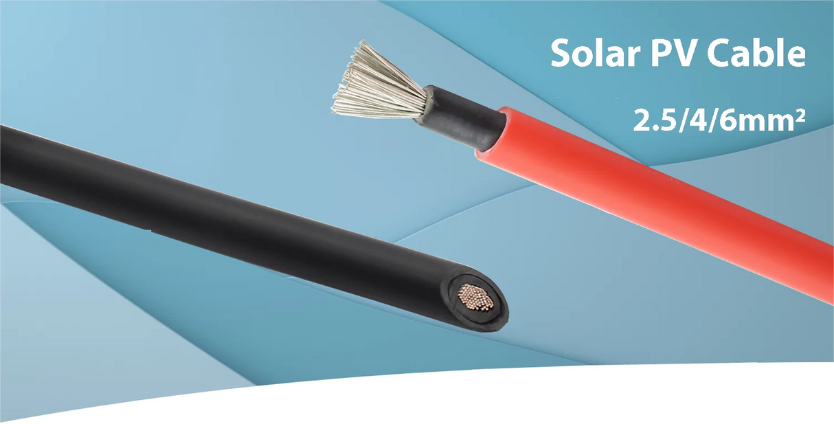 Solar Power Kabel 4/6mm2 
12/10AWG Kabel Photovoltaik 
TÜV 
Kabel für PV Paneel 
Rot Schwarz PVC Double Layer - SmartHome-Energy