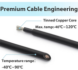 Solar Power Kabel 4/6mm2 
12/10AWG Kabel Photovoltaik 
TÜV 
Kabel für PV Paneel 
Rot Schwarz PVC Double Layer - SmartHome-Energy