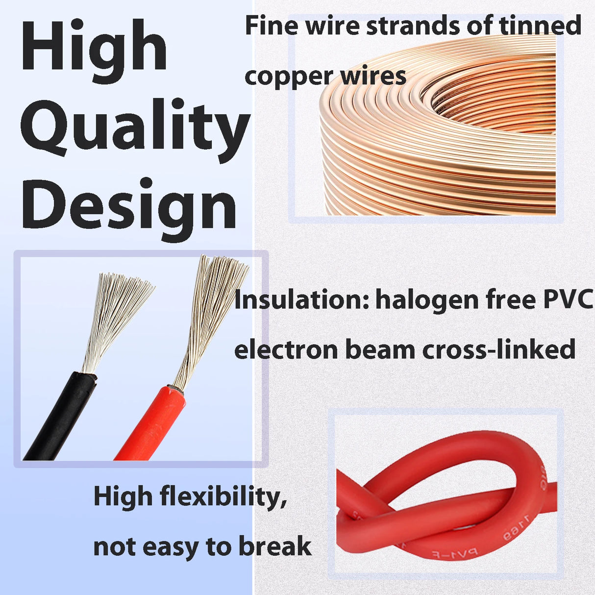 Solar Power Kabel 4/6mm2 
12/10AWG Kabel Photovoltaik 
TÜV 
Kabel für PV Paneel 
Rot Schwarz PVC Double Layer - SmartHome-Energy