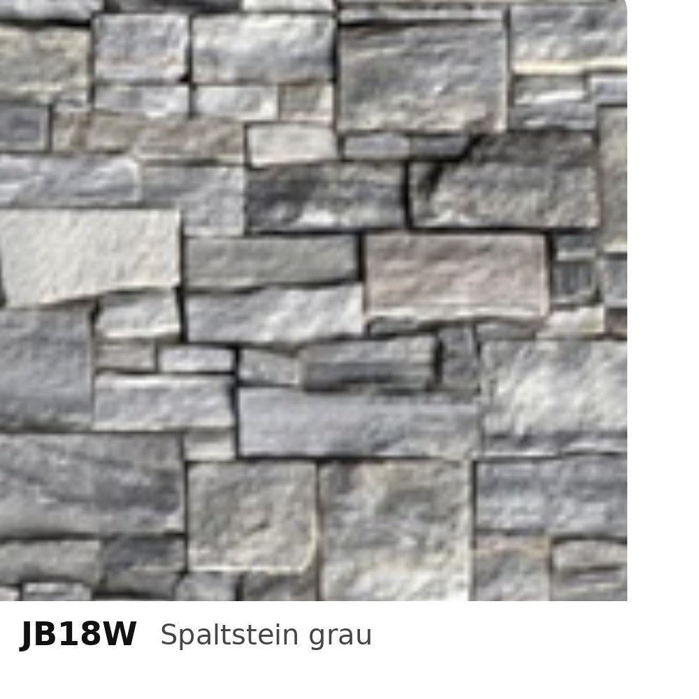 Budmat Fassadenlamellen Dekor JB18W Spaltstein grau