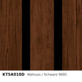 Budmat Fassadenlamellen Dekor KT5A010D Walnuss / Schwarz 9005