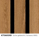 Budmat Fassadenlamellen Dekor KT5A020D Eiche gebleicht / Schwarz 9005