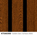 Budmat Fassadenlamellen Dekor KT5A030D Golden Oak / Schwarz 9005