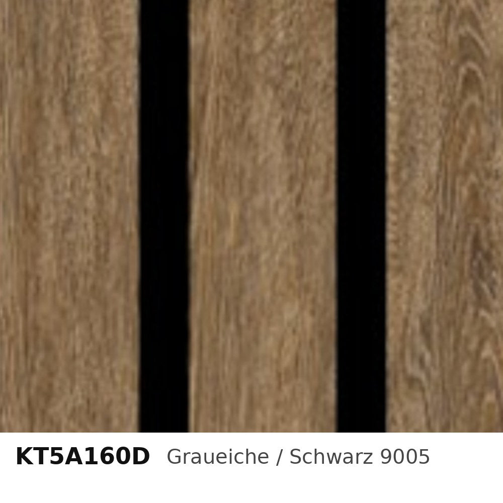 Budmat Fassadenlamellen Dekor KT5A160D Graueiche / Schwarz 9005