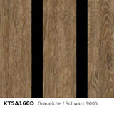 Budmat Fassadenlamellen Dekor KT5A160D Graueiche / Schwarz 9005