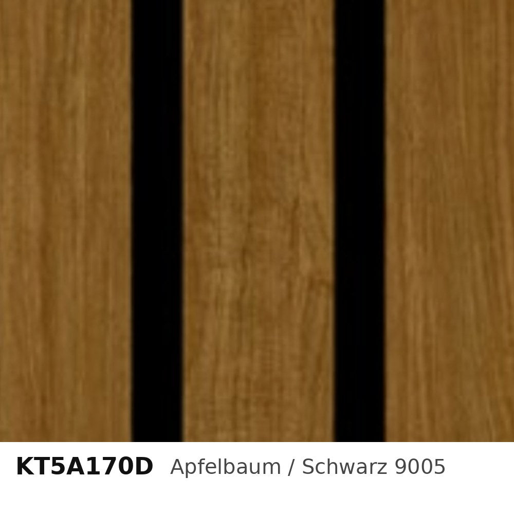 Budmat Fassadenlamellen Dekor KT5A170D Apfelbaum / Schwarz 9005