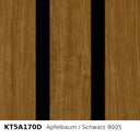 Budmat Fassadenlamellen Dekor KT5A170D Apfelbaum / Schwarz 9005