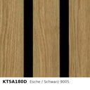 Budmat Fassadenlamellen Dekor KT5A180D Esche / Schwarz 9005