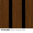 Budmat Fassadenlamellen Dekor KT5A190D Ahorn / Schwarz 9005