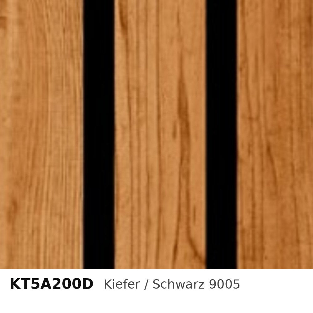 Budmat Fassadenlamellen Dekor KT5A200D Kiefer / Schwarz 9005