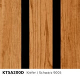 Budmat Fassadenlamellen Dekor KT5A200D Kiefer / Schwarz 9005