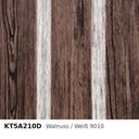 Budmat Fassadenlamellen Dekor KT5A210D Walnuss / Weiß 9010