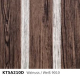 Budmat Fassadenlamellen Dekor KT5A210D Walnuss / Weiß 9010
