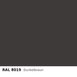 Budmat Fassadenlamellen Farbe RAL 8019 Dunkelbraun