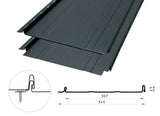 Budmat Prime Click S Stehfalz-Dachpaneel – Profil mit Querschnitt, Gesamtbreite 345 mm, Deckbreite 307 mm