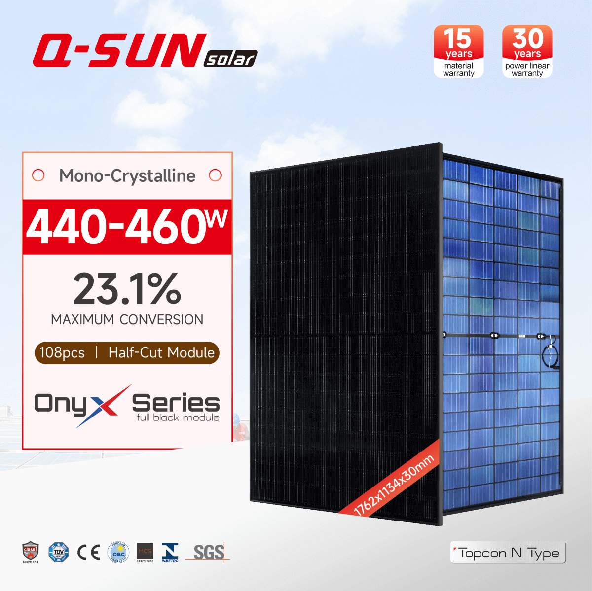 Q-Sun QN-440HT-04 Solarmodul