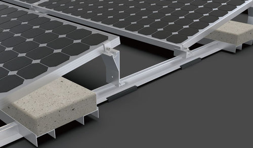 Enerack Ballasted-PRO Detail mit Ballastwanne und Ballaststein