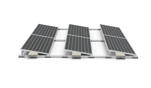 Enerack Ballasted-PRO Flachdachsystem 10° Süd-Aufständerung