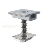 Enerack Mittelklemme ERK-EIC (Abbildung zeigt silberne Ausführung – geliefert wird ERK-EIC-B schwarz eloxiert)