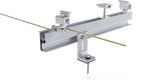 Enerack Montagebeispiel L-Fuß mit Schiene und Modulklemmen