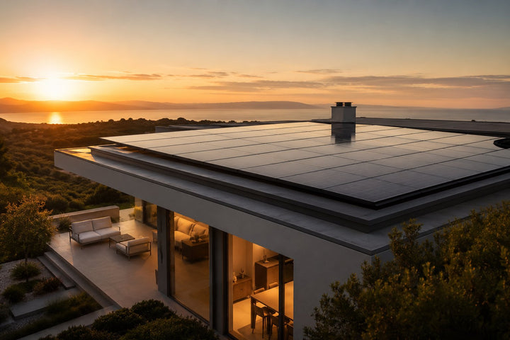 Flachdach mit PV – Nachher